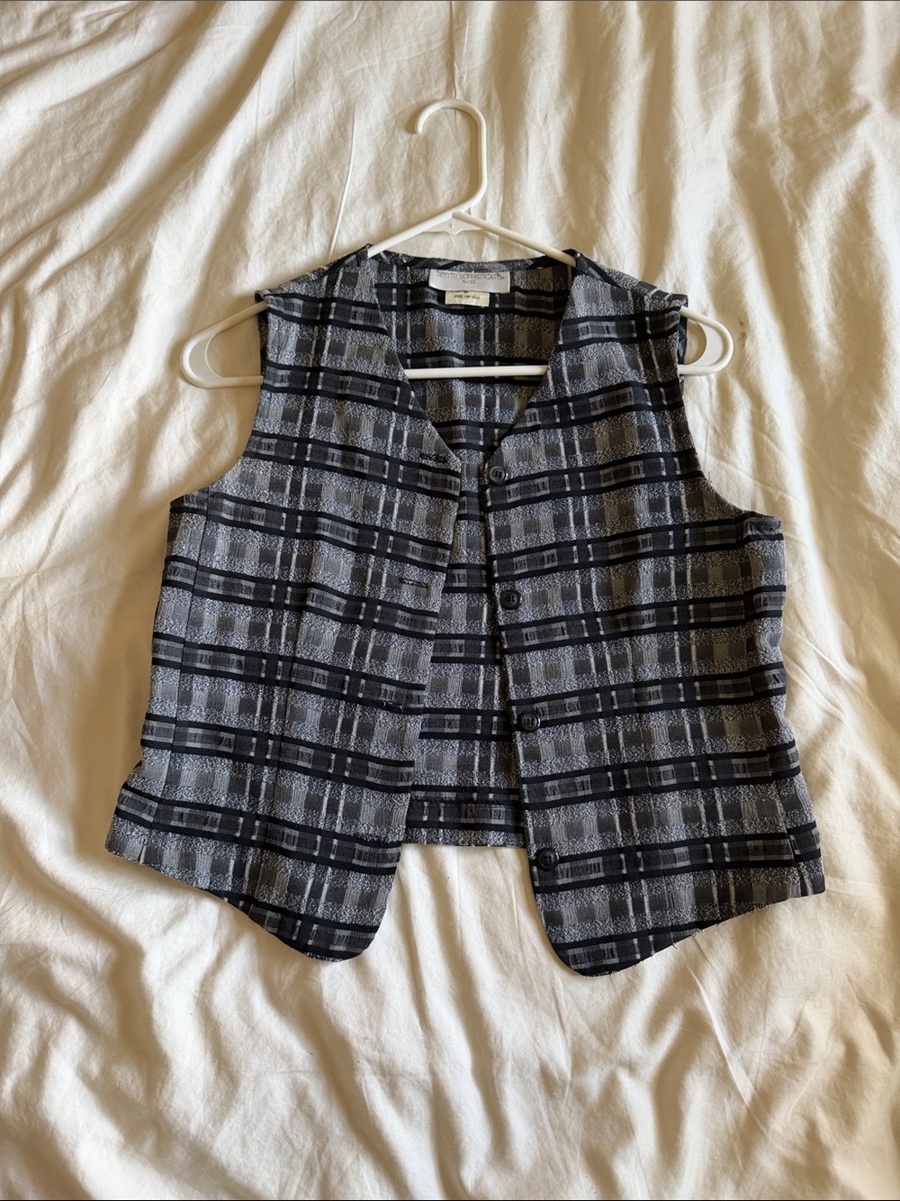 Vintage Black and Grey Vest Tank Top